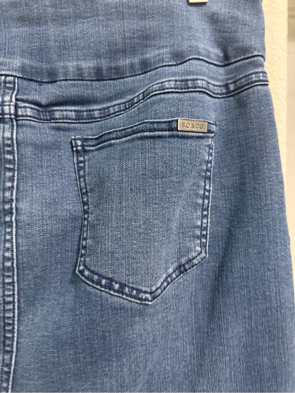 S. C. & Co. Stretch Denim Mini Skirt - Blue L - Picture 8 of 13